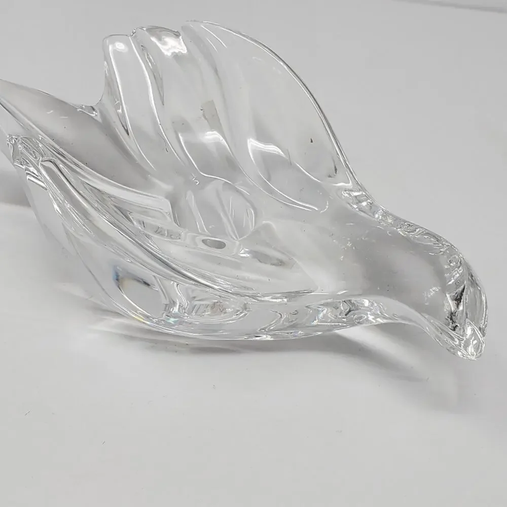 Gorham Full Lead Crystal Candlestick Holder Love Bird Dove West Germany
